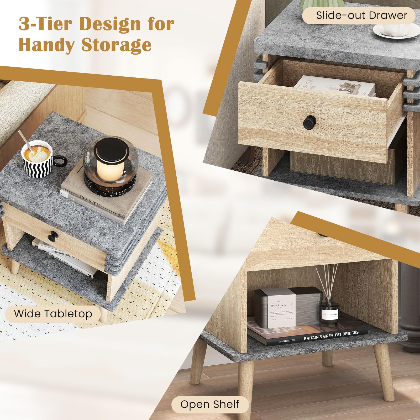 KOMFOTT Nightstand with Drawer