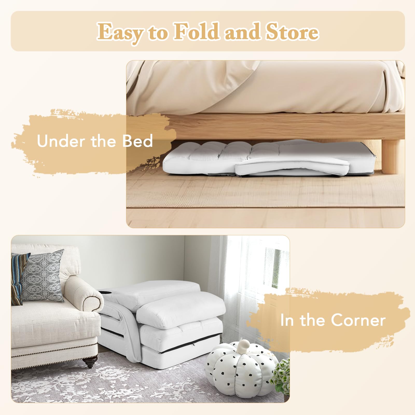 KOMFOTT Foldable Floor Lazy Sofa Chair