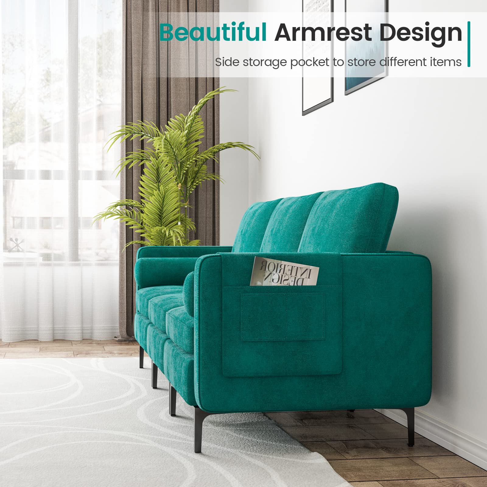 KOMFOTT 3 Seater Sofa Couch Upholstered Modular Sofa