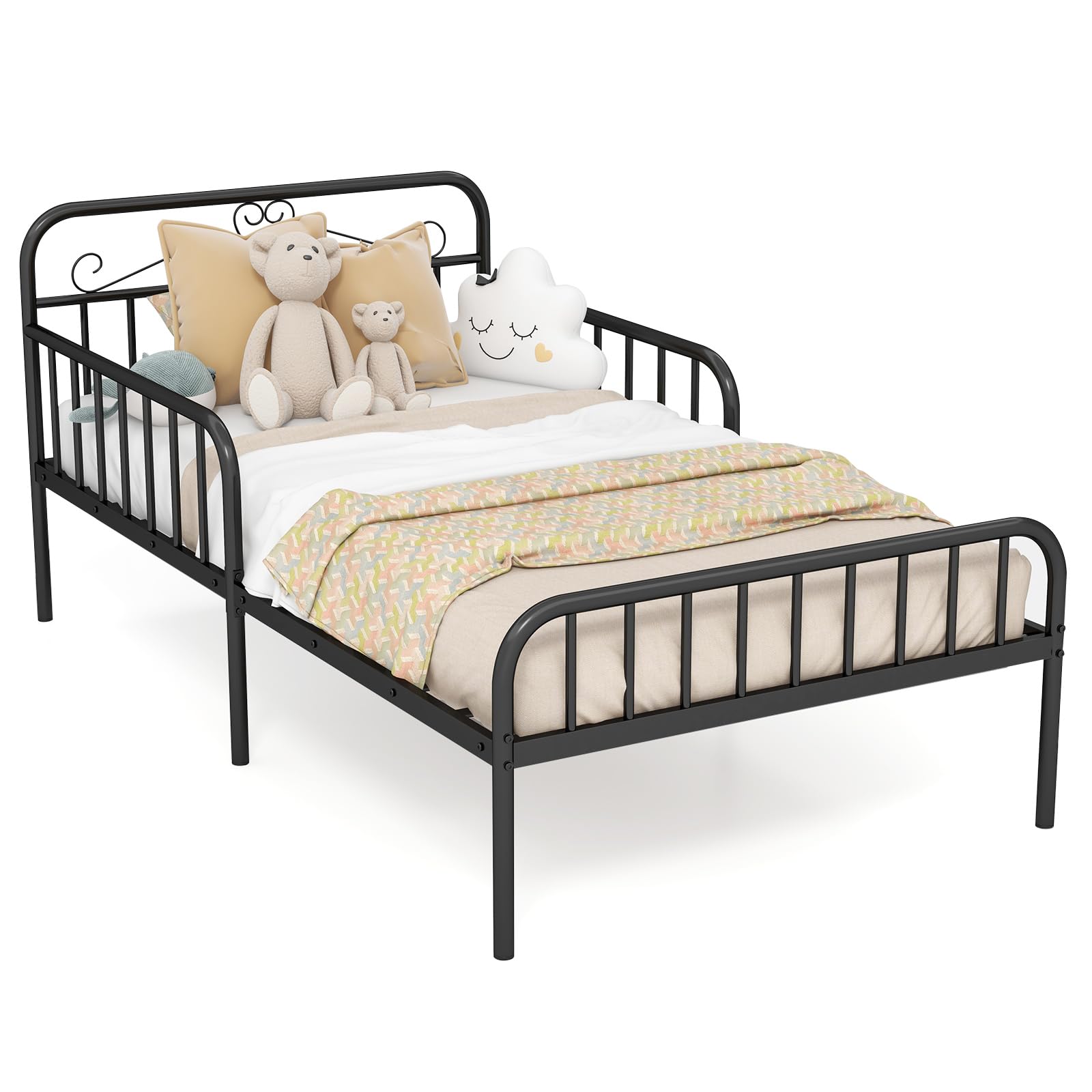 KOMFOTT Twin Bed Frame with Rails