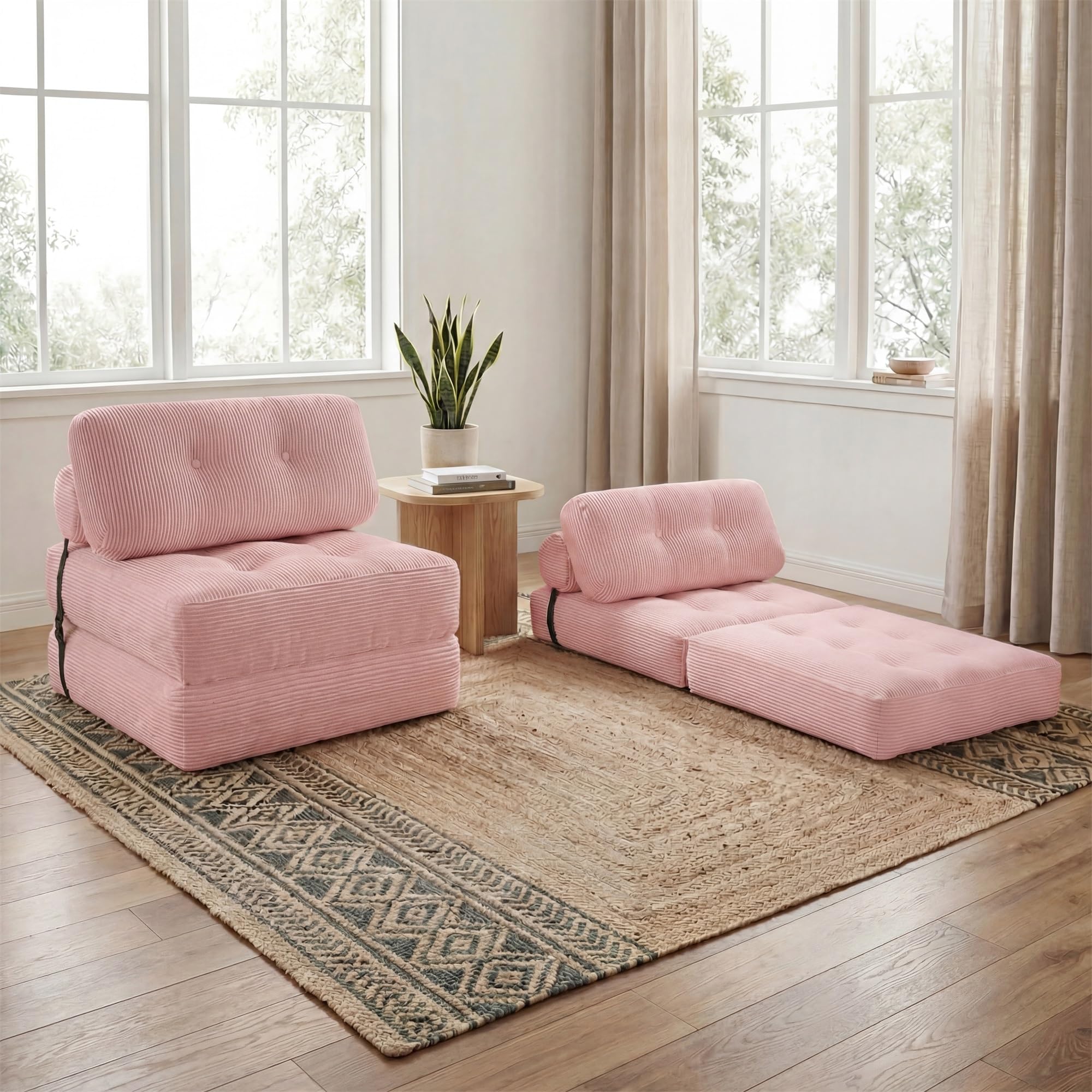 KOMFOTT Convertible Folding Sofa Bed with Pillow