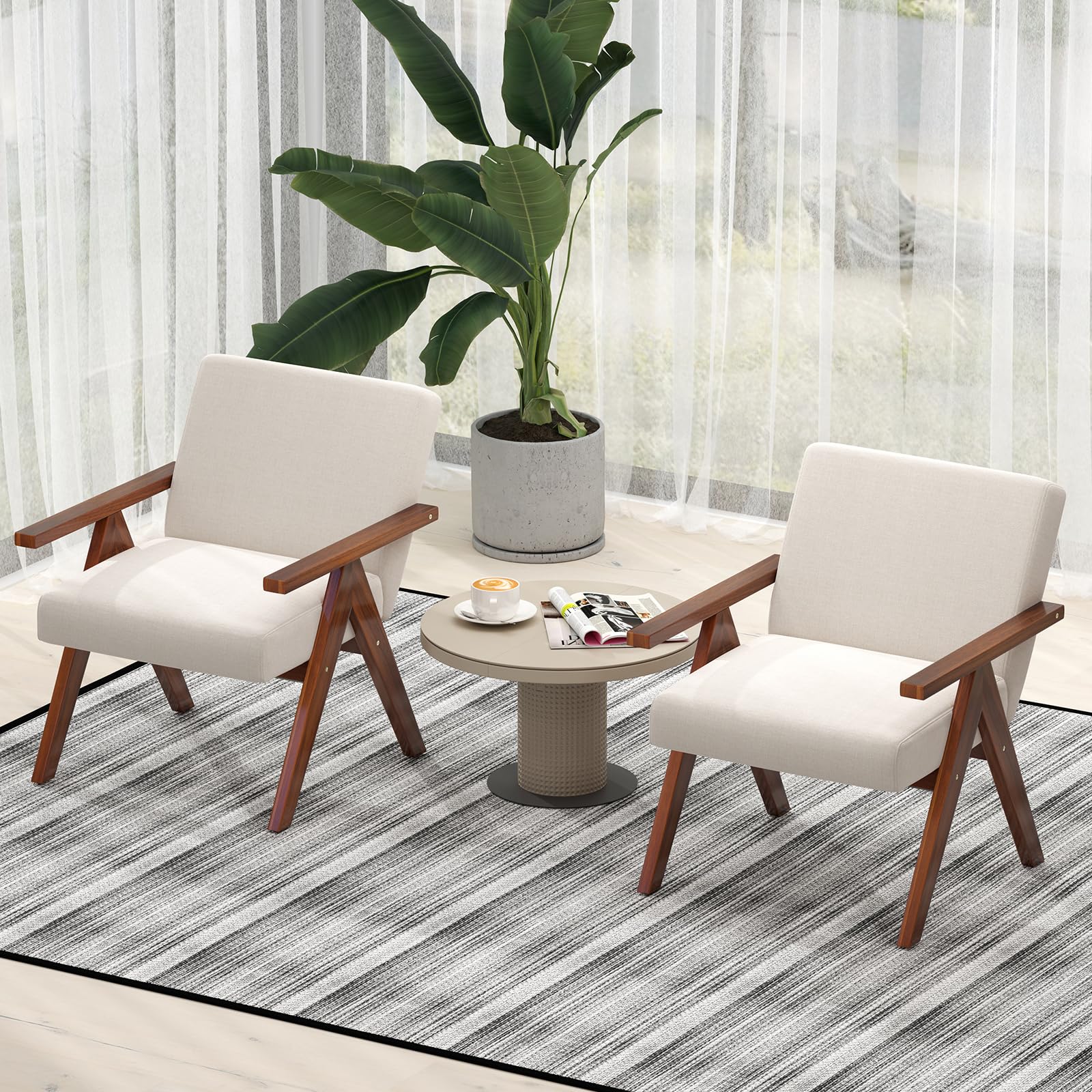 KOMFOTT Upholstered Accent Chair Set of 1/2