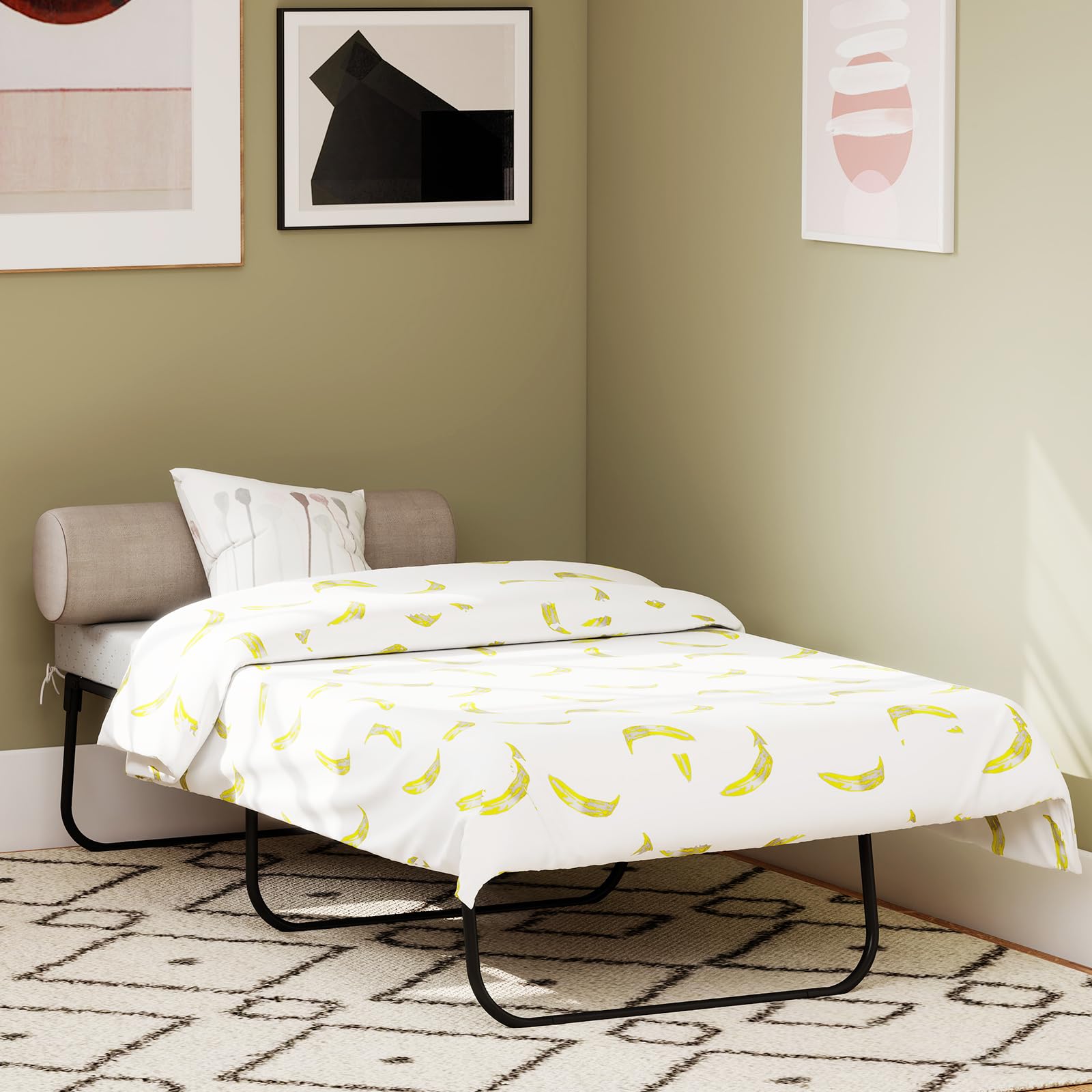KOMFOTT Folding Bed with Mattress( 75” x 31.5” x 18.5”)