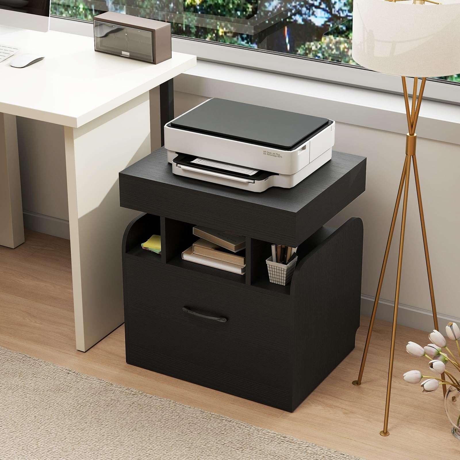 KOMFOTT Nightstand with Charging Station Bedside Table(1/2)