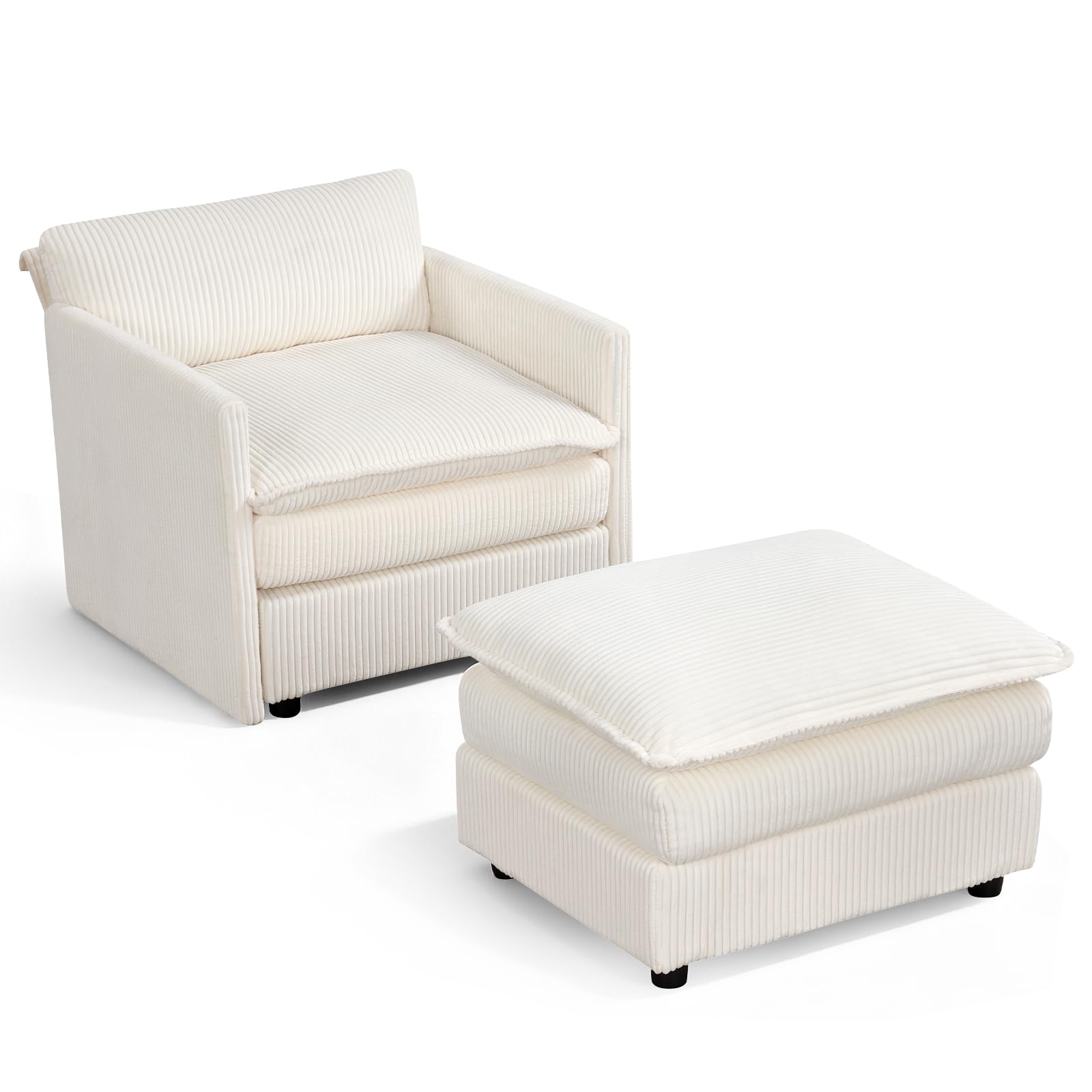 KOMFOTT Oversized Accent Chair with Ottoman