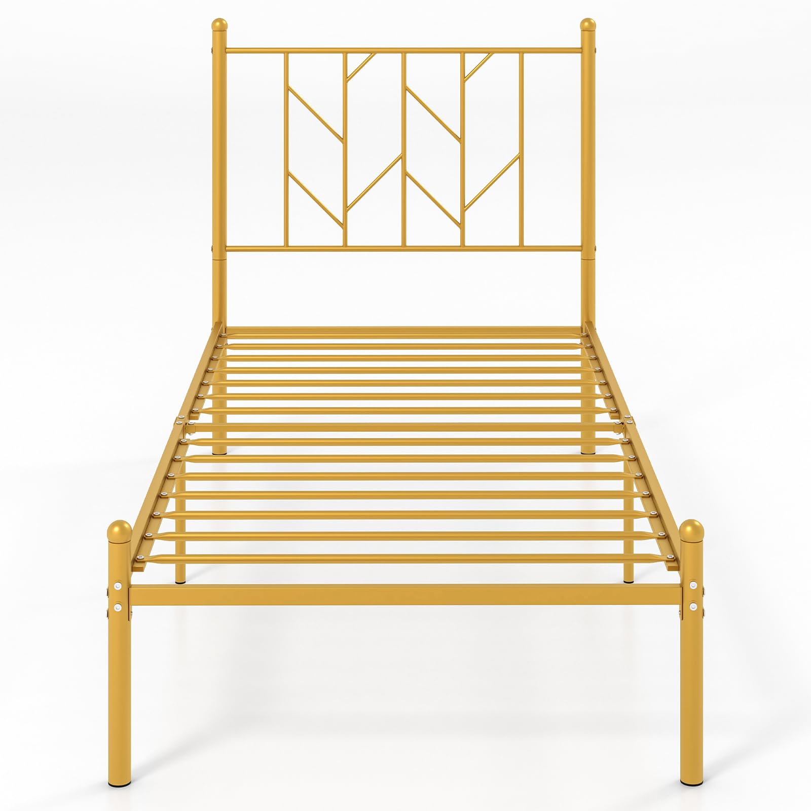 Twin Platform Bed Frame, Heavy-Duty Bed, Metal - KOMFOTT 