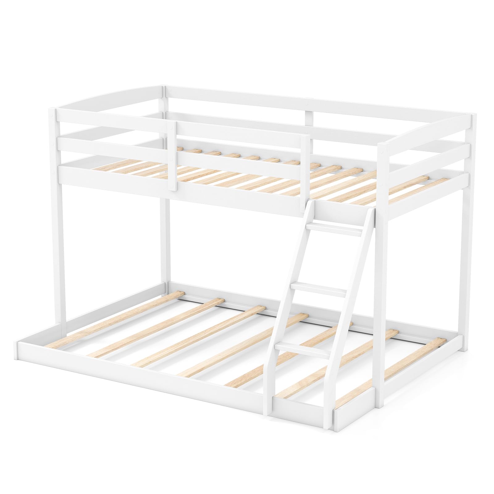 KOMFOTT Low Bunk Bed Twin Over Full
