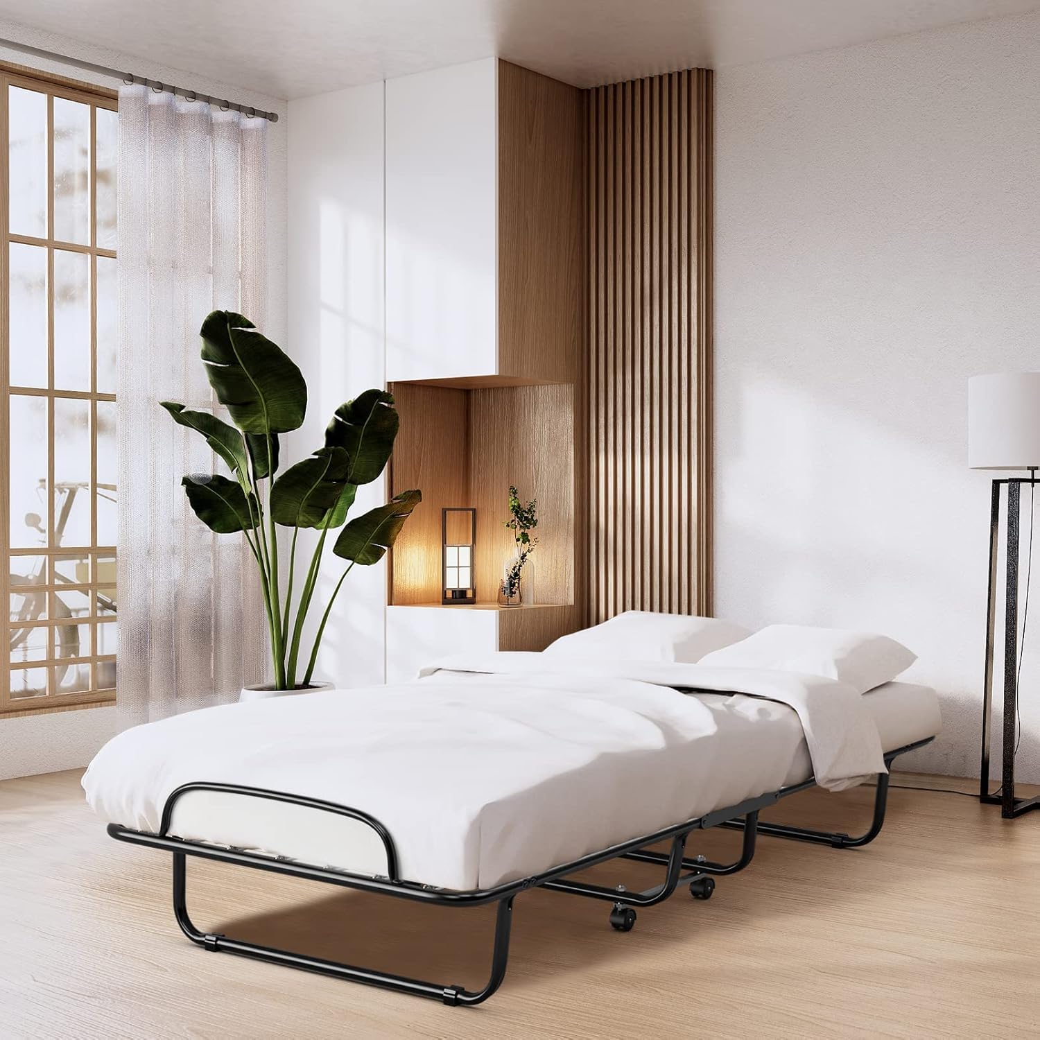 KOMFOTT Rollaway Folding Bed with 4 Inch Mattress