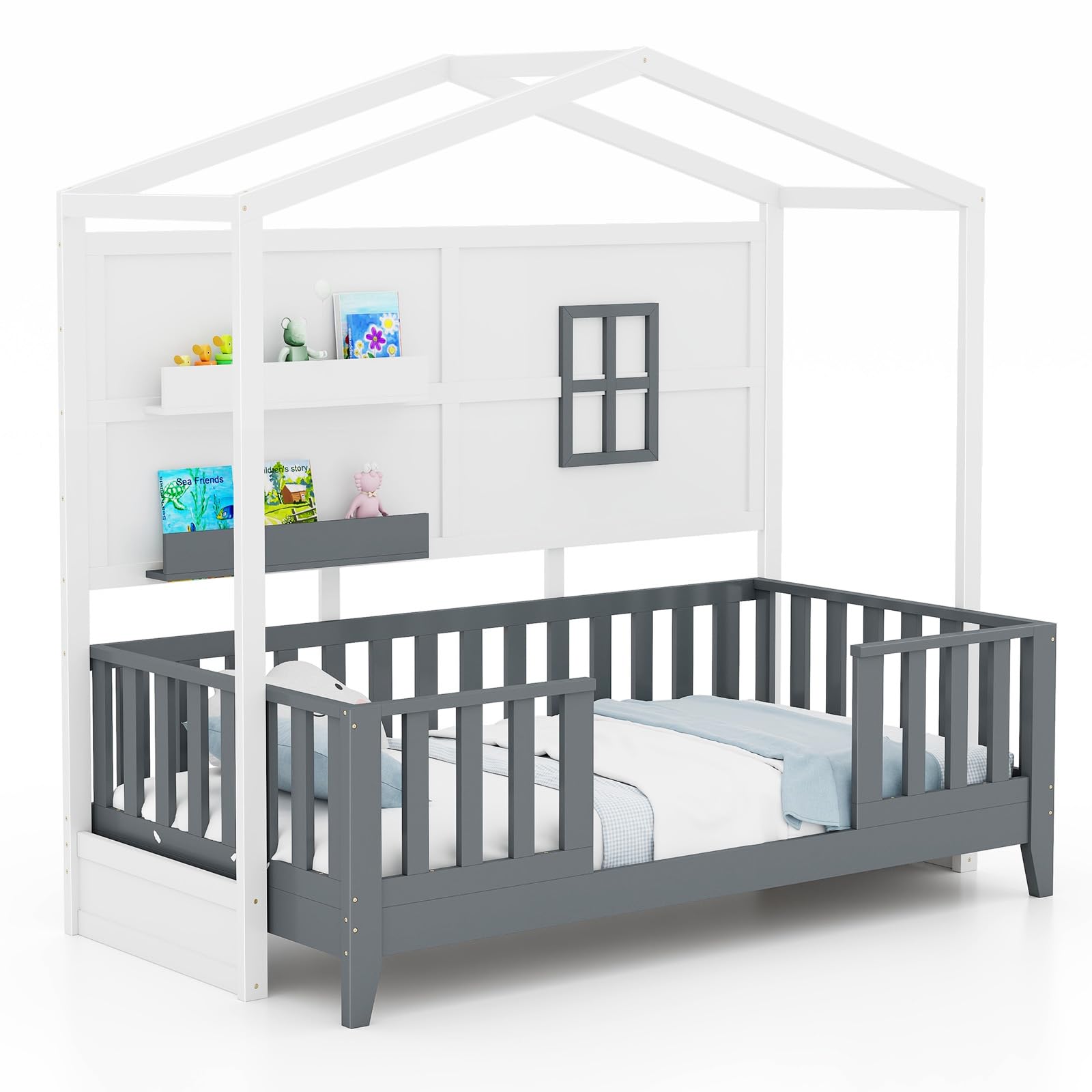 KOMFOTT Twin Wood House Bed
