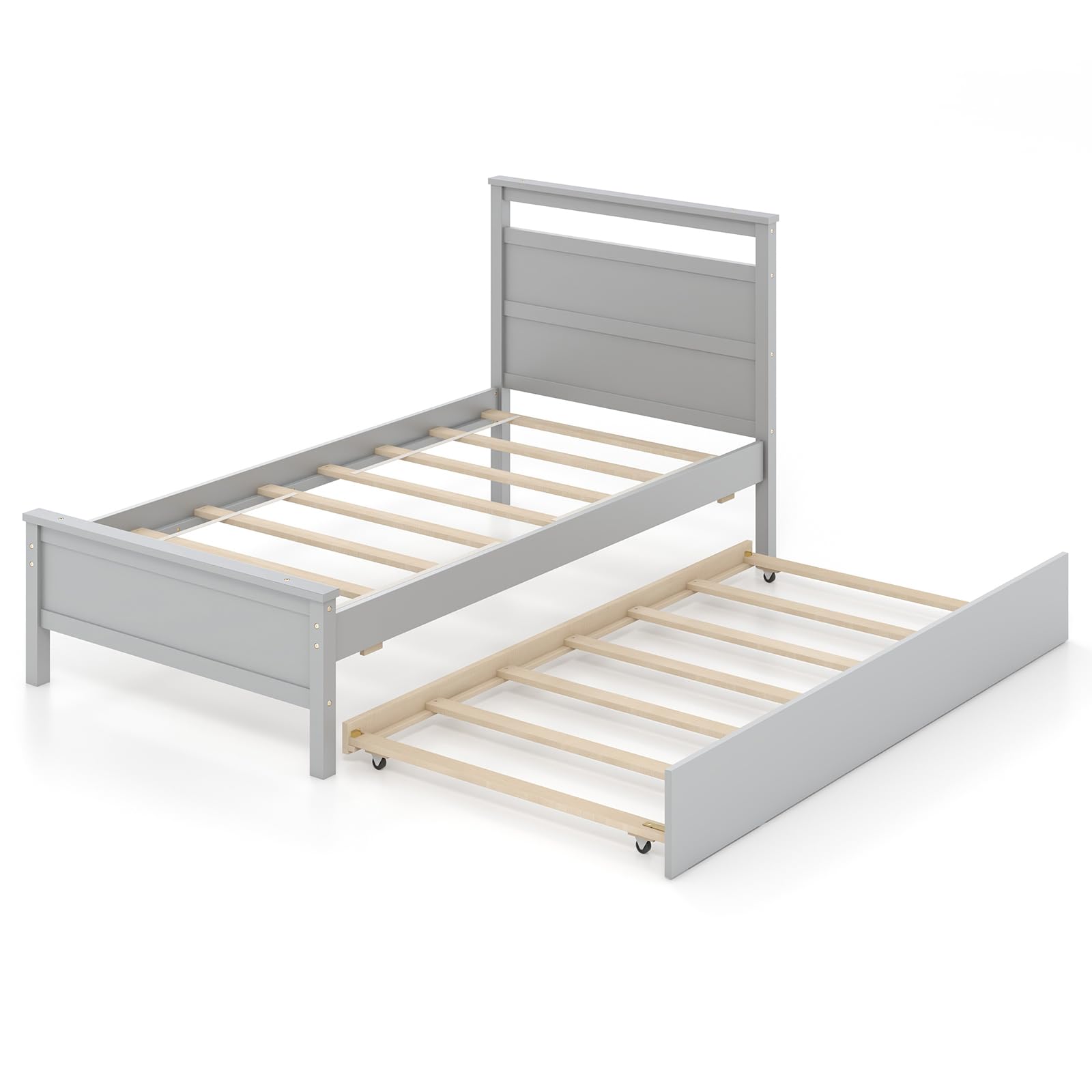 KOMFOTT Twin Bed Frame with Trundle