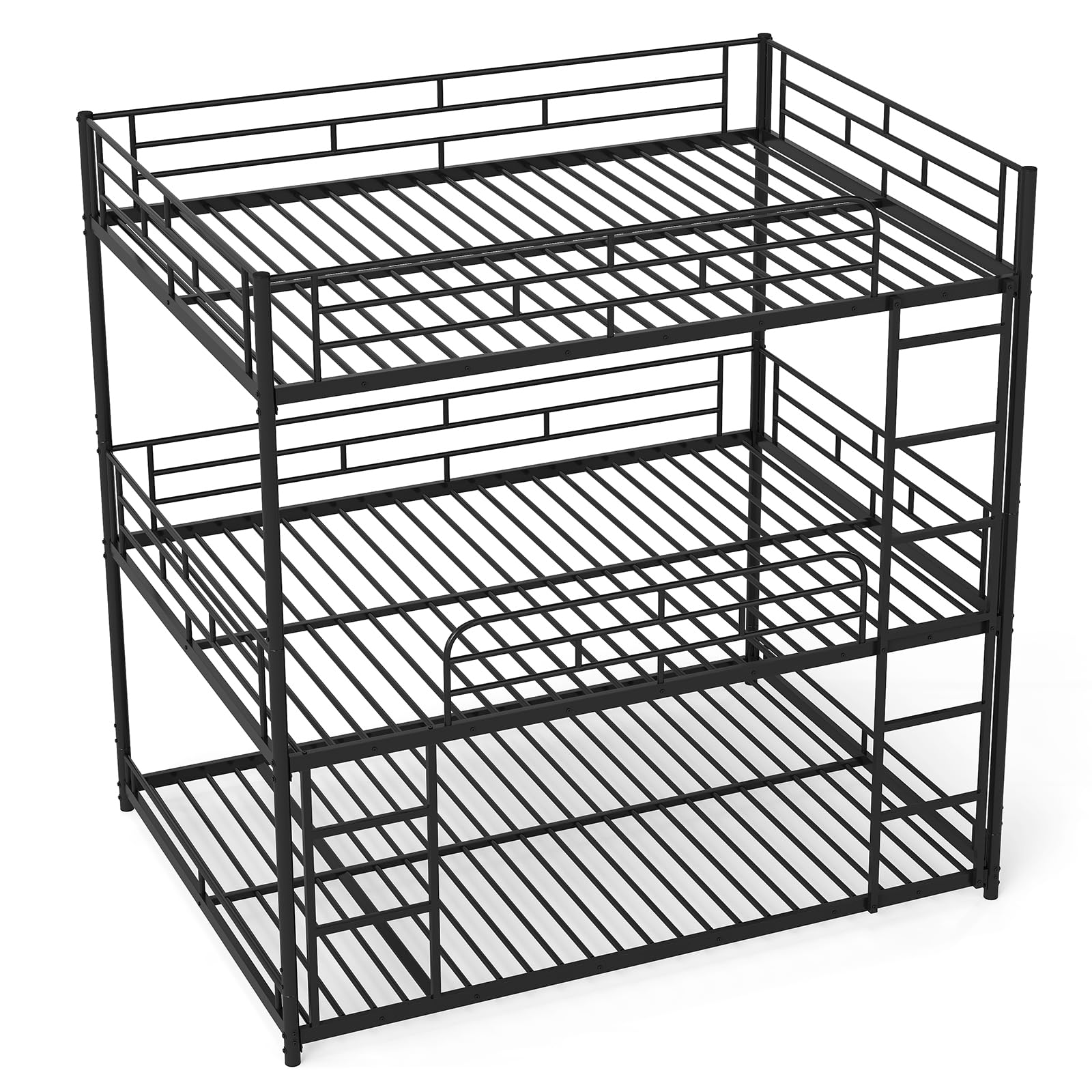 KOMFOTT Heavy-Duty Metal Triple Bunk Bed