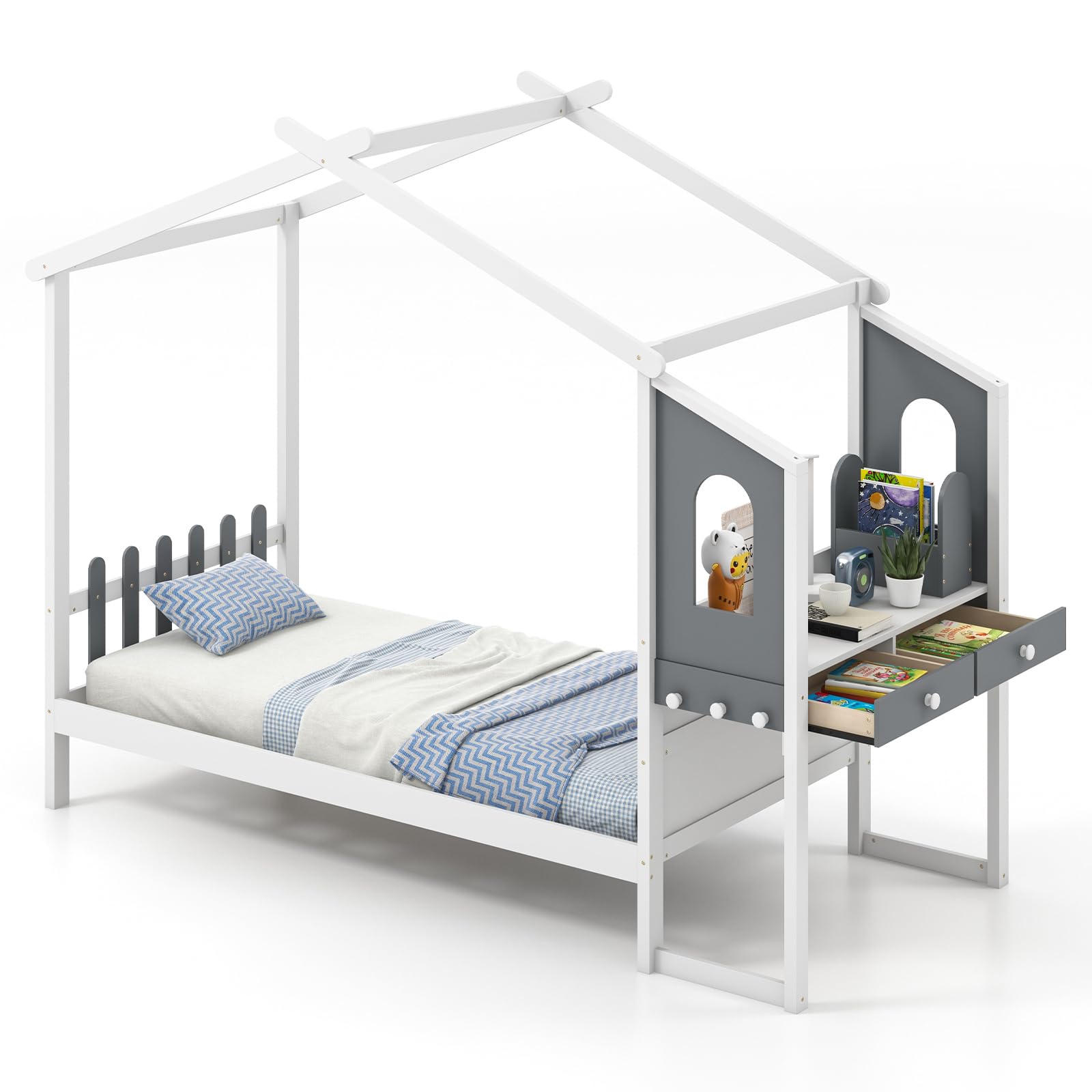 KOMFOTT House Bed with Desk