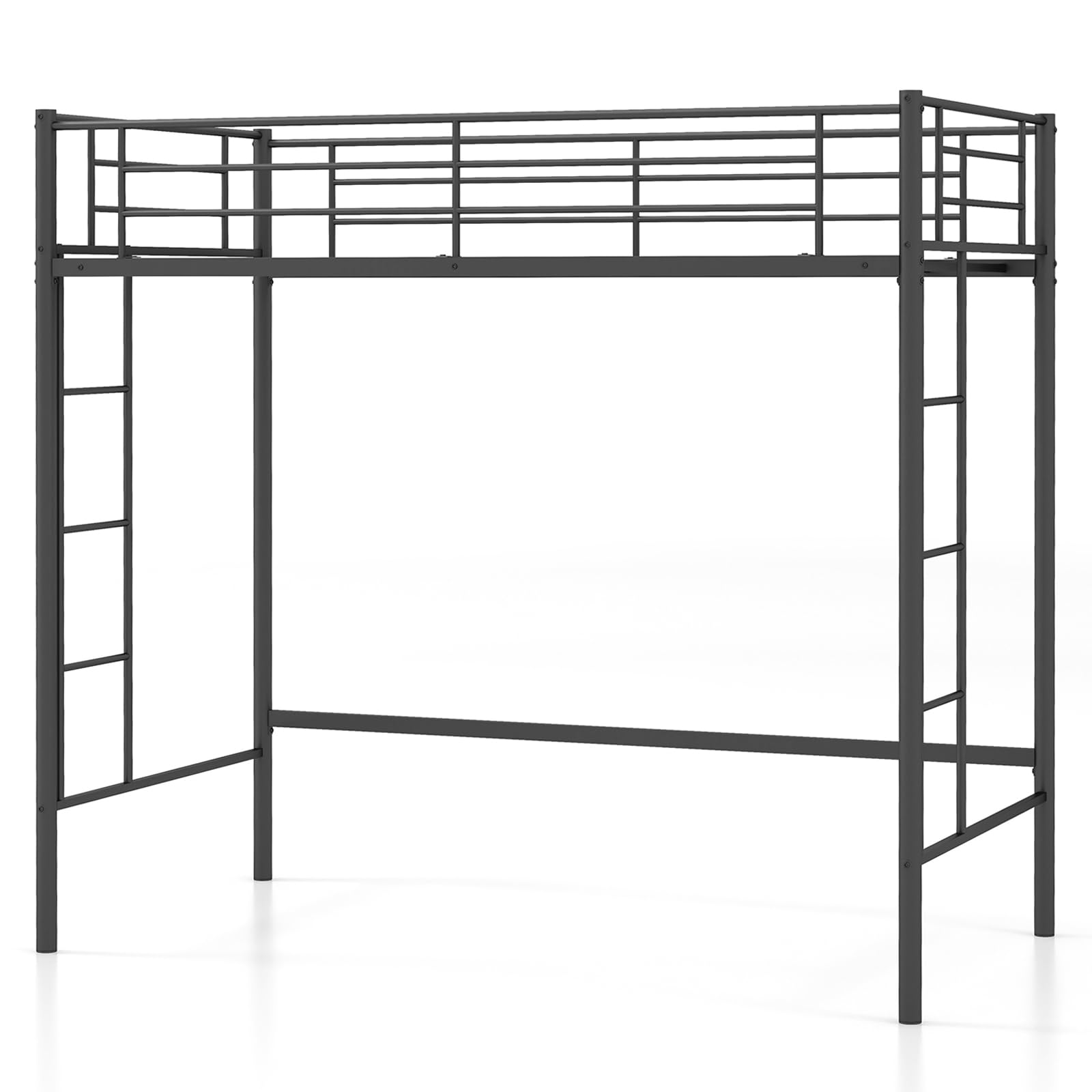 KOMFOTT Metal Loft Bed Frame Twin Size