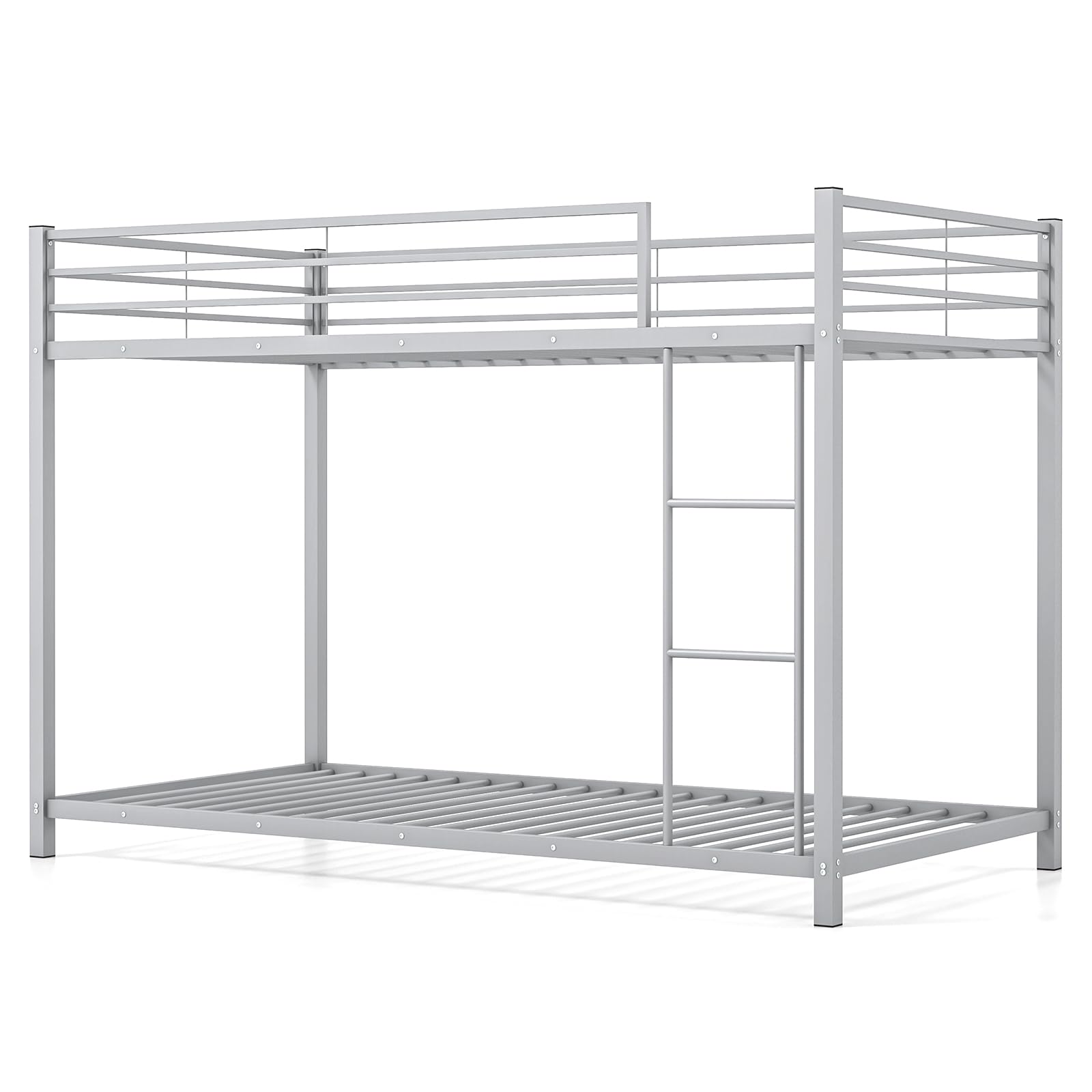 KOMFOTT Metal Low Bunk Bed Twin Over Twin