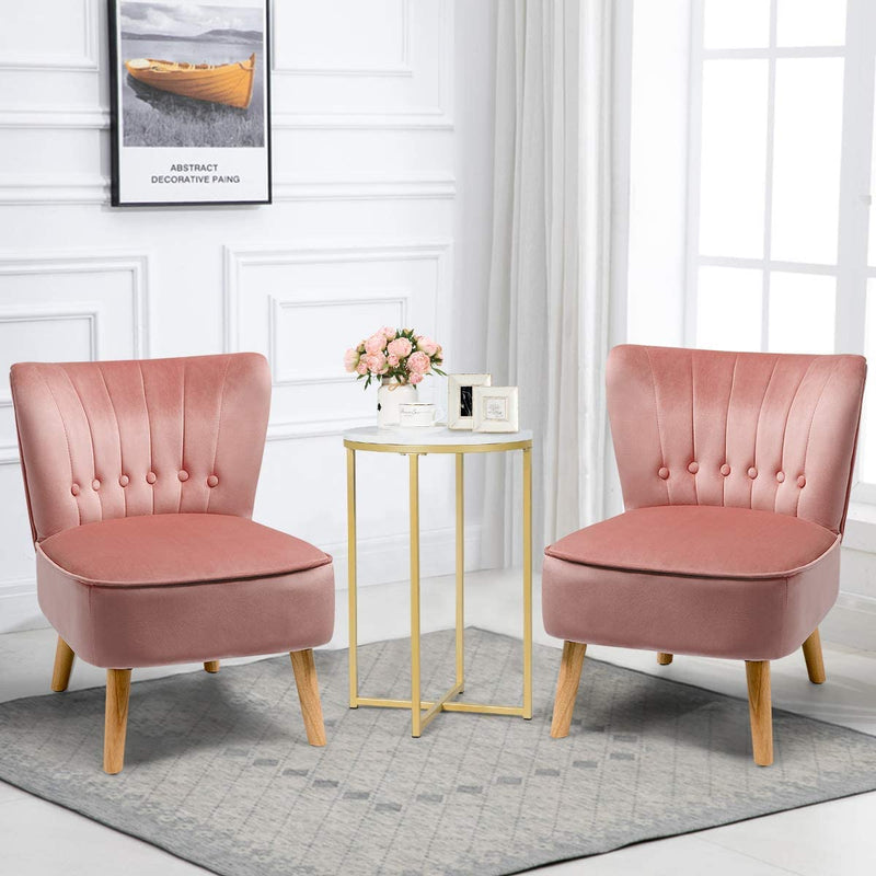 Modern Velvet Accent Chair | Small Upholstered Leisure Sofa Chair