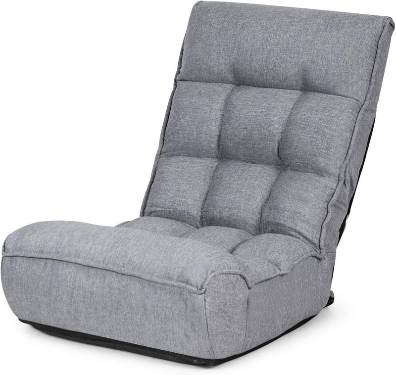 4-Position Folding Lazy Sofa Floor Chair W/Adjustable Backrestand