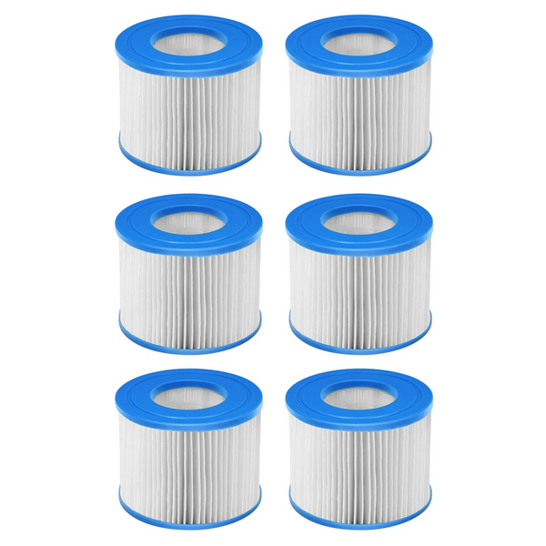 6 Pack Spa Filter Cartridge Compatible & Most Hot Tub, Massage Pool, Inflatable Pool, Swimming Pool (6, 4” x 4" x 3")