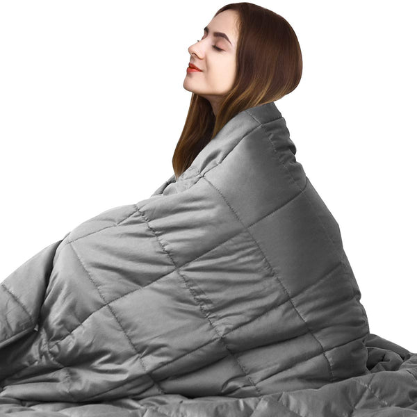 Premium Weighted Blanket, 12lbs | 48"x72" | Twin Size, 100% Cotton