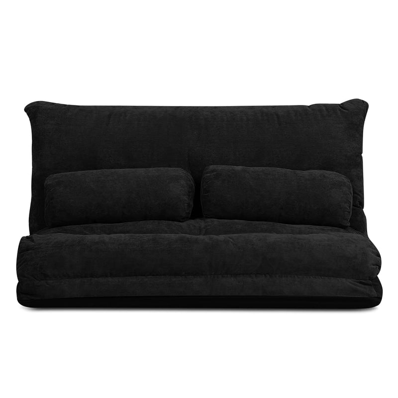 Multi-Functional 6-Position Foldable Lazy Floor Sofa with 2 Pillows
