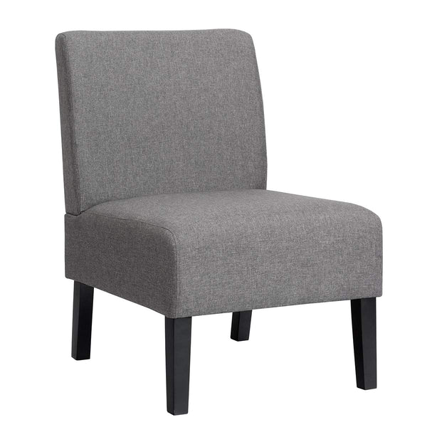 Armless Accent Chair with Thick Sponge Cushion | Upholstered Fabric Side Chairs