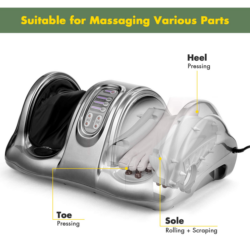 Electric Shiatsu Foot Massager w/Remote and 4 Massage Modes