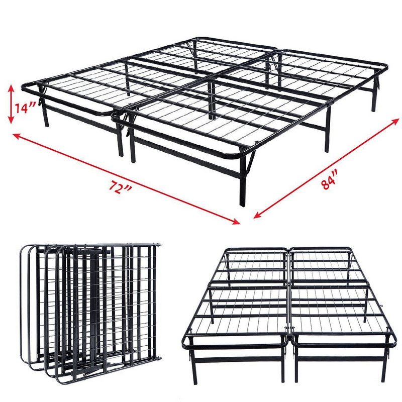 Platform Metal Bed Frame Mattress Foundation 5 Size Box Springs