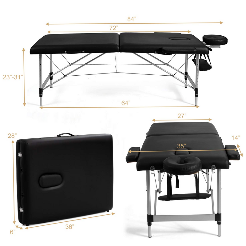 84" Massage Table Professional Portable Massage Bed