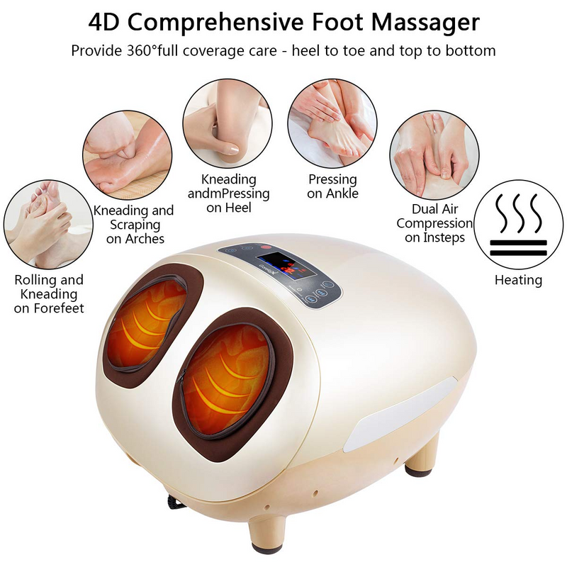 Air Compression Foot Massager with 5 Massage Modes Fit for Big Feet