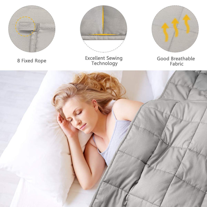 Premium Weighted Blanket, 15lbs | 60"x80" | Queen Size, for Adults