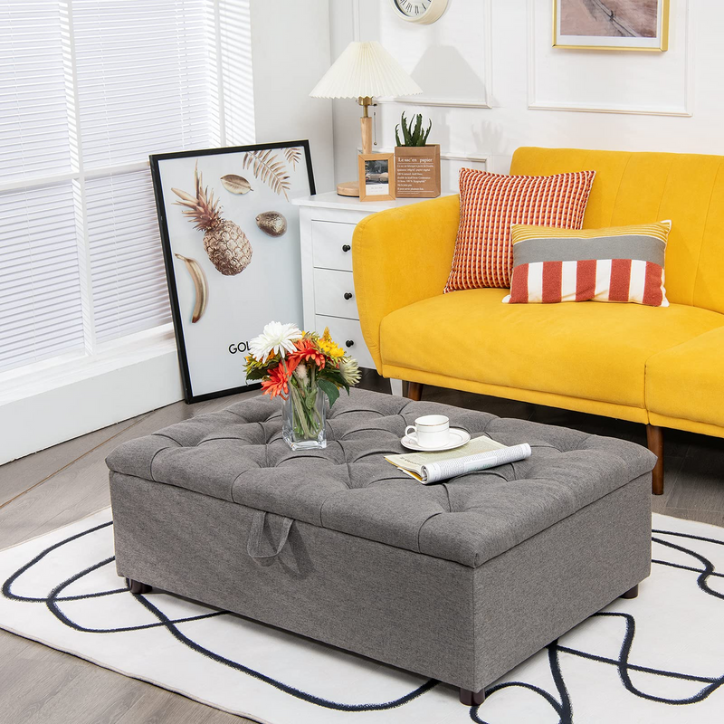 KOMFOTT Folding Ottoman Sleeper Chair Bed with Mattress Convertible F