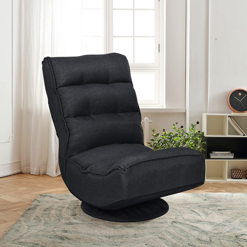 Komfott 360 Degree Swivel and 6 Position Adjustable Folding Floor Chair