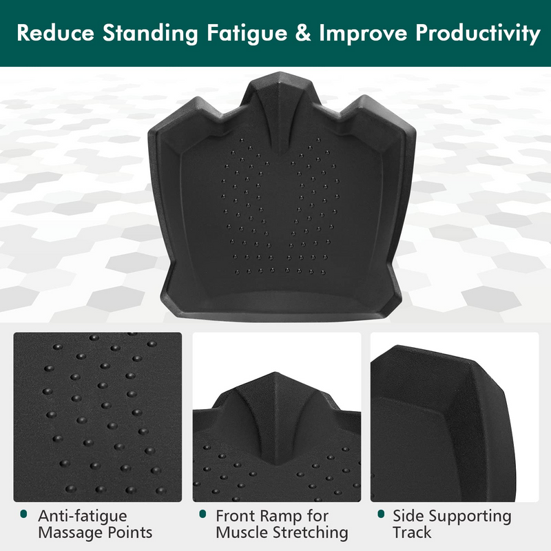 Anti Fatigue Mat, Not-Flat Standing Mat w/ Foot Massage Points Diverse Terrain & Beveled Edges for Home Kitchen Office