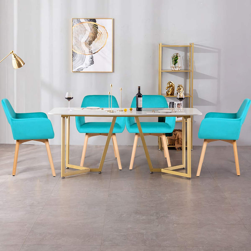 Velvet Dining Chairs, Modern Leisure Accent Living Room Chair