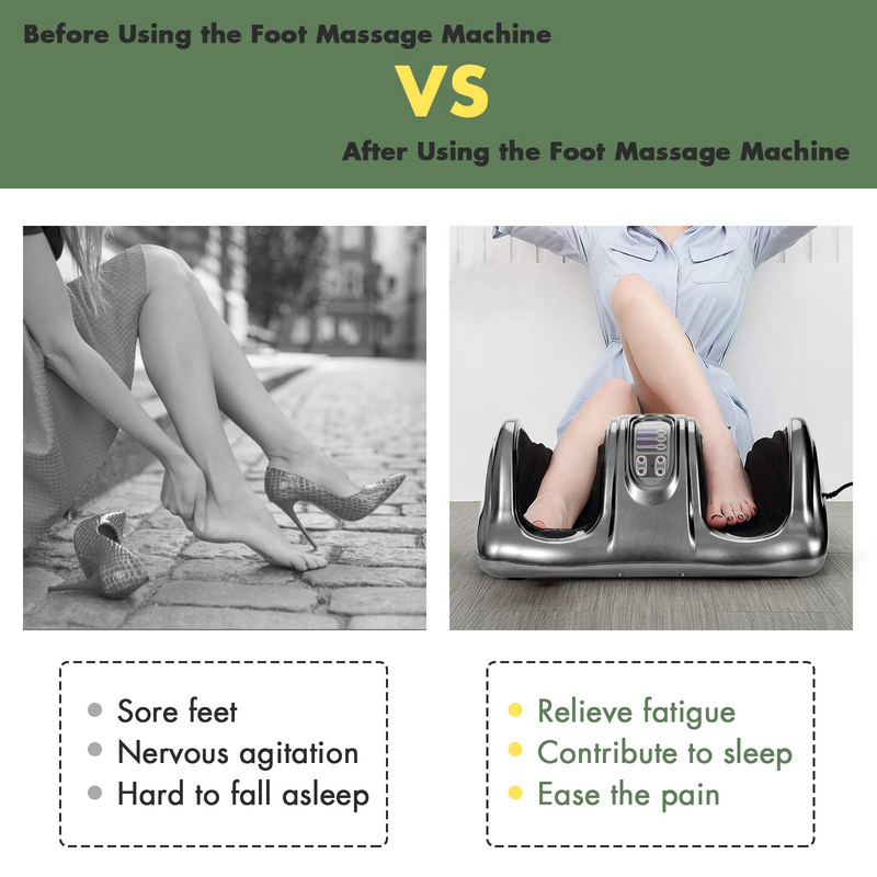 Electric Shiatsu Foot Massager w/Remote and 4 Massage Modes