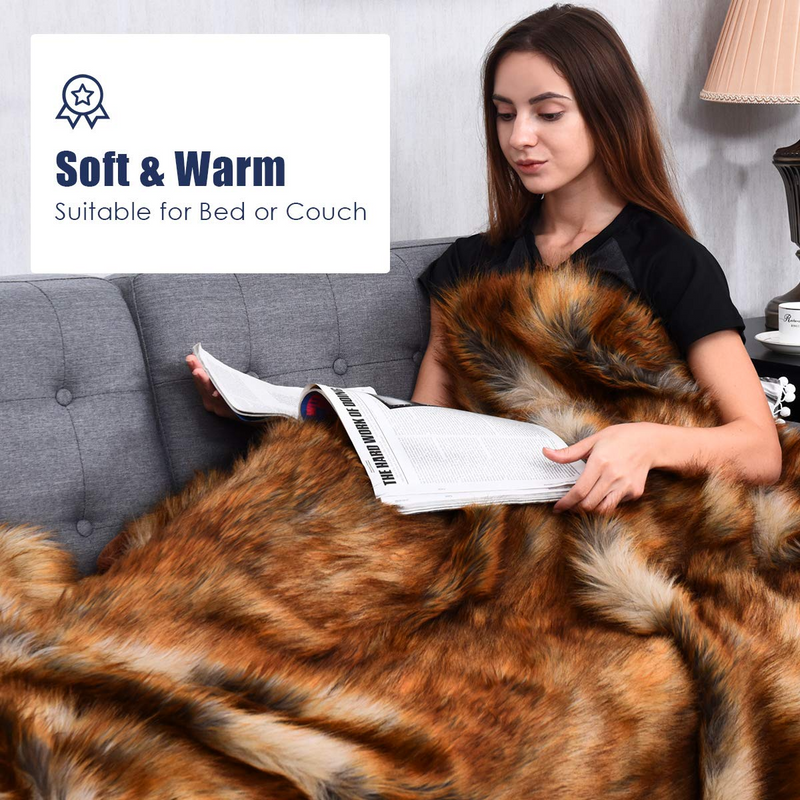 All Season Fluffy Ultra Soft Fuzzy Bed Blankets (58" x 84")