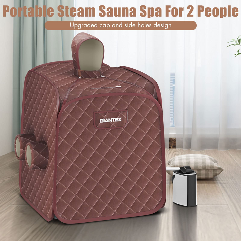 Portable Folding 1 or 2 Person Steam Spa Sauna with Remote Control
