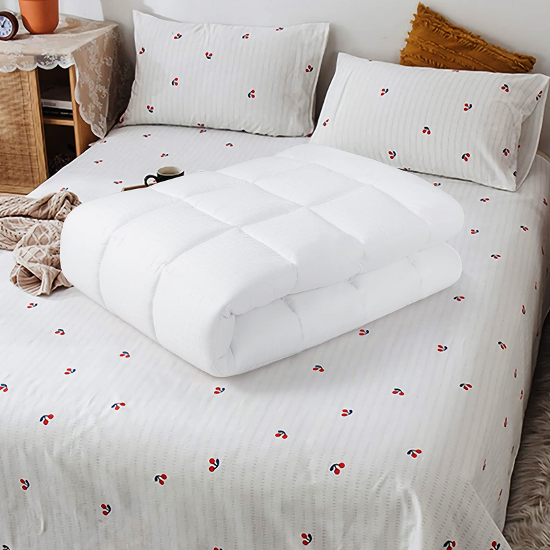 KOMFOTT Twin Mattress Pad Pillow  8-21 Inch Fitted Deep Pocket, Snow White