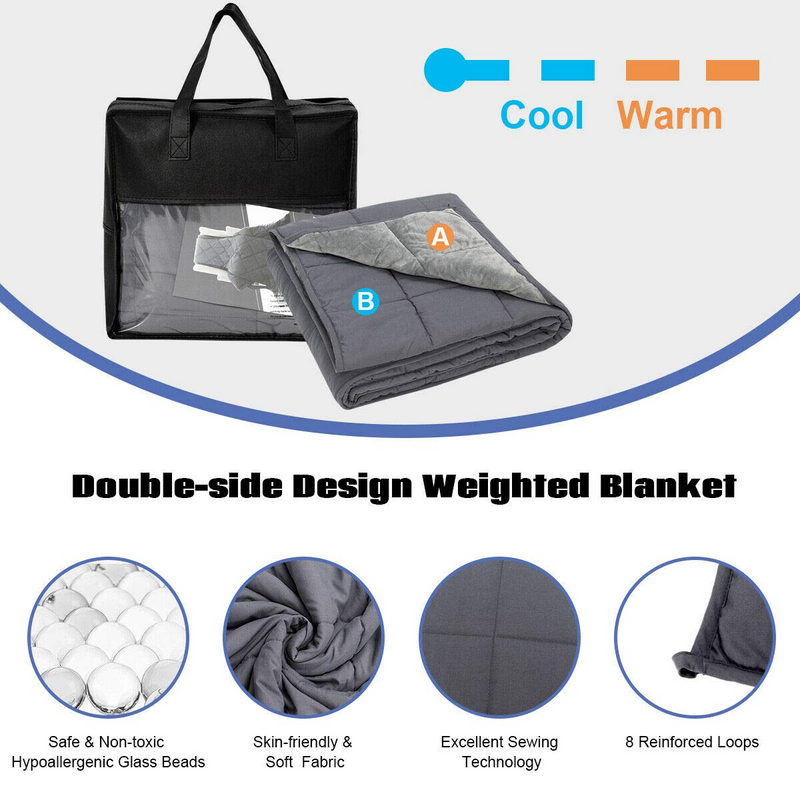 Premium Weighted Blanket 15lbs |60"x80"| Queen Size