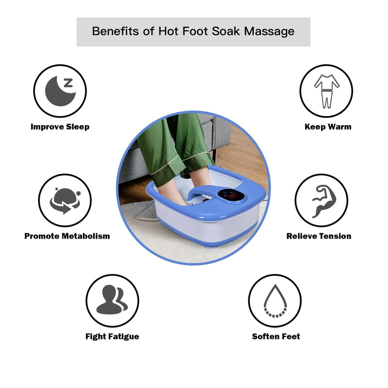 Foot Spa Bath Massager with Automatic Massage Rollers