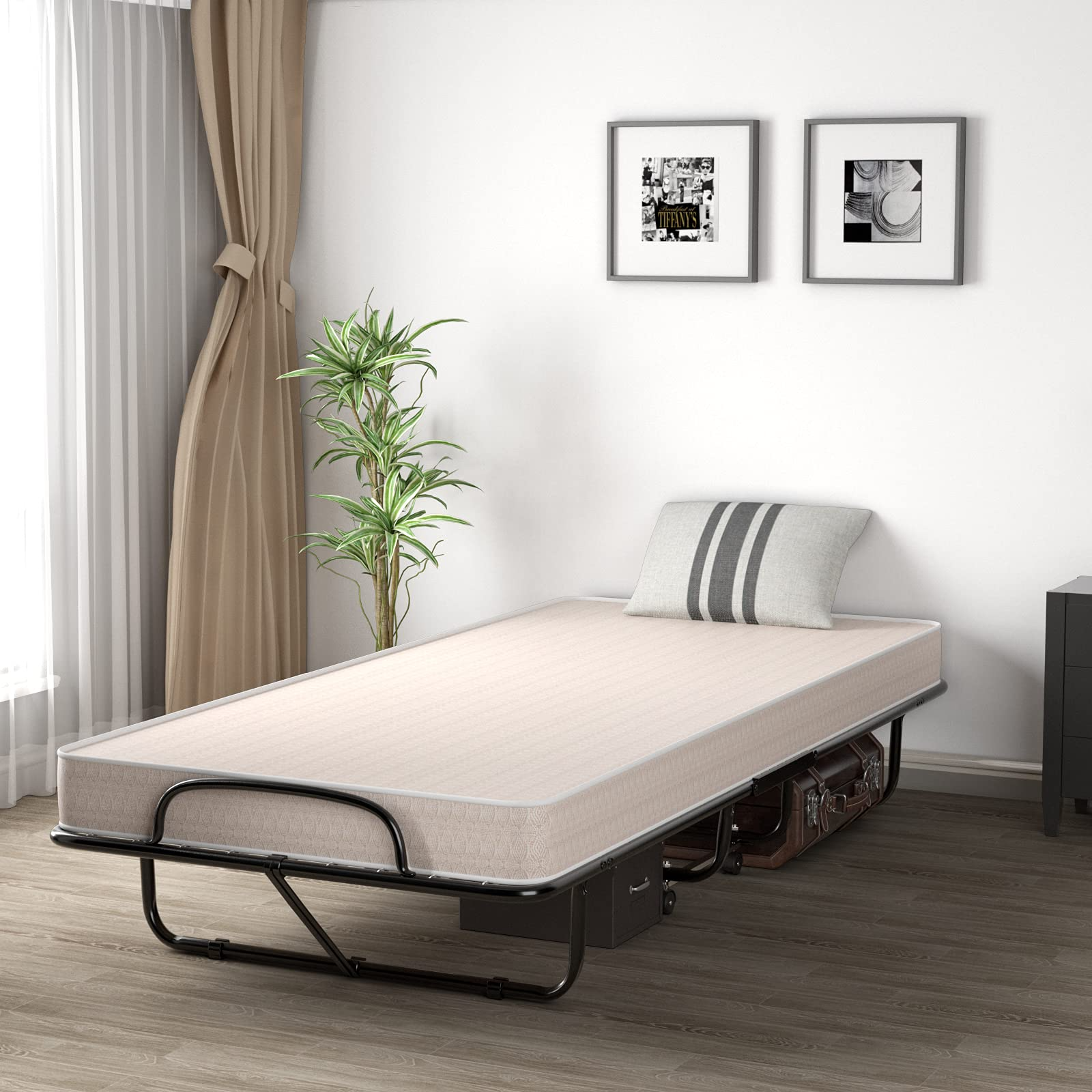 Twin Size Portable Rollaway Guest Bed w/ 5