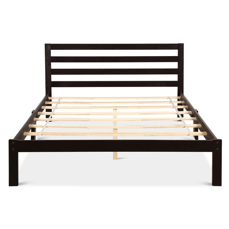 Modern Wood Platform Bed Frame w/ Headboard